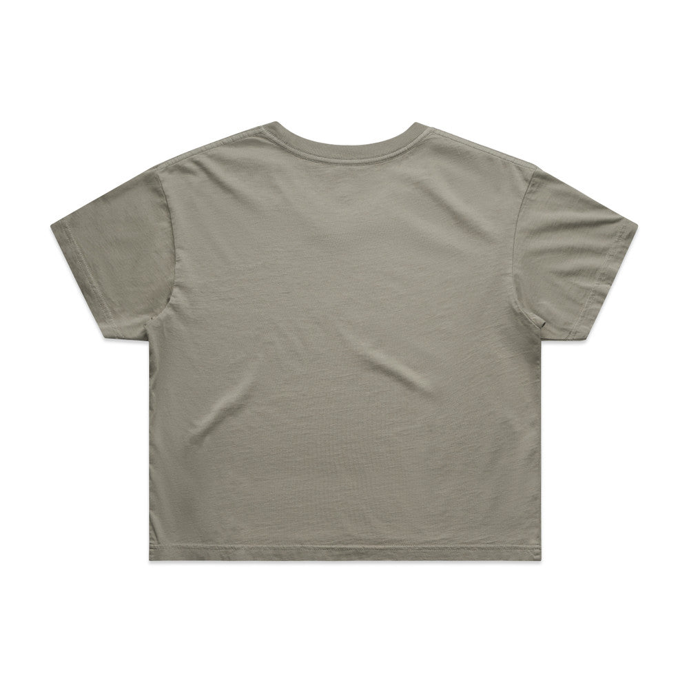 Wo's Faded Crop Tee Dust