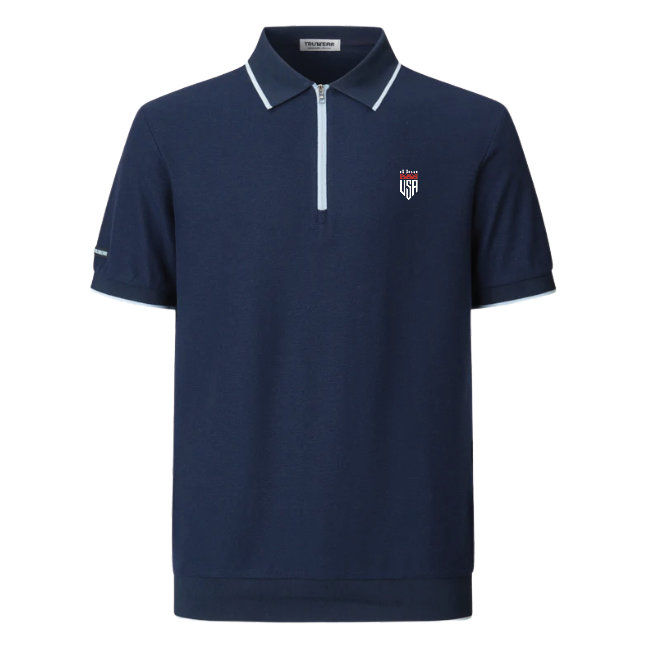 Pre Sale 4th of July Vanguard Navy Zip Polo