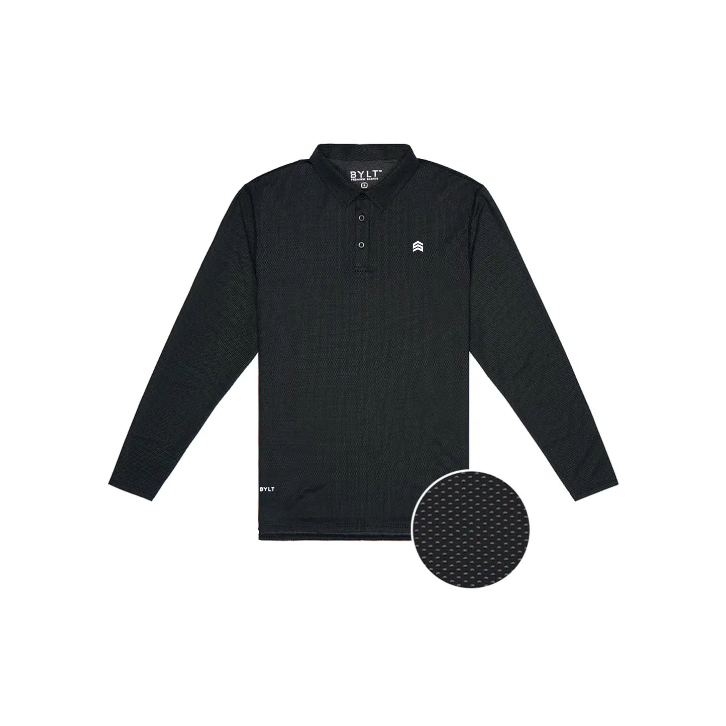 Pulse Long Sleeve Split-Hem Polo